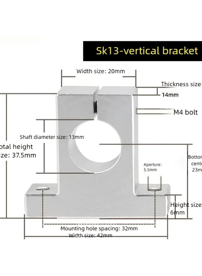 Linear Optical Axis SK Vertical Support Aluminum Alloy Bearing Frame Polished Rod For SK35 35mm Diameter - Image 5
