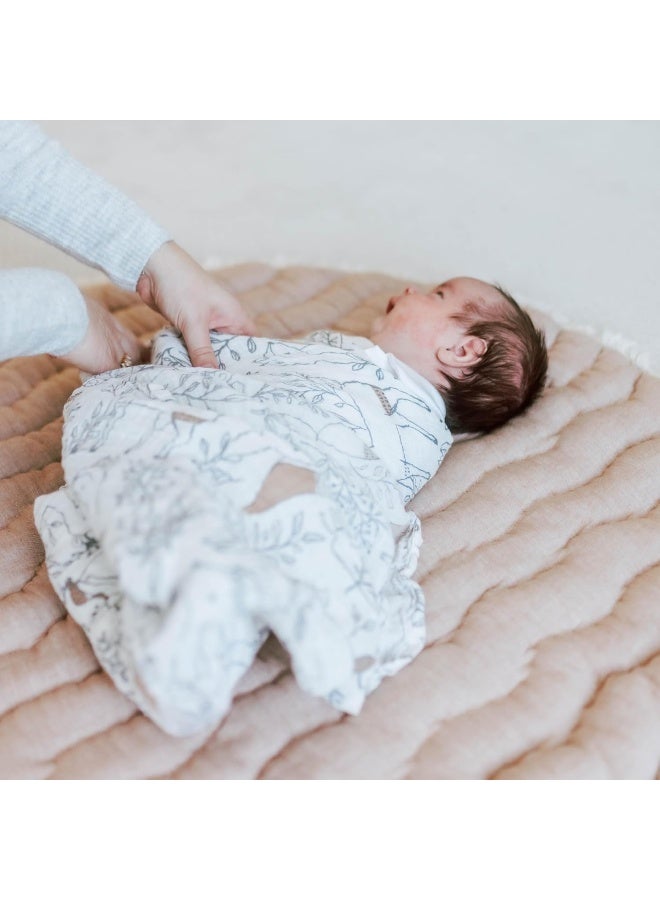 Crane Baby Baby Activity Mat, Woodland Animal Nursery Decor, Reversible Infant Play Mat for Tummy Time and Floor Activities, Infant Play Mat, 40" X 40" - Image 4