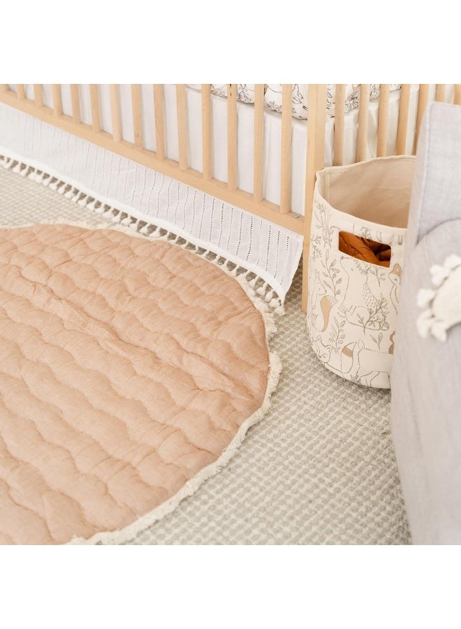 Crane Baby Baby Activity Mat, Woodland Animal Nursery Decor, Reversible Infant Play Mat for Tummy Time and Floor Activities, Infant Play Mat, 40" X 40" - Image 2