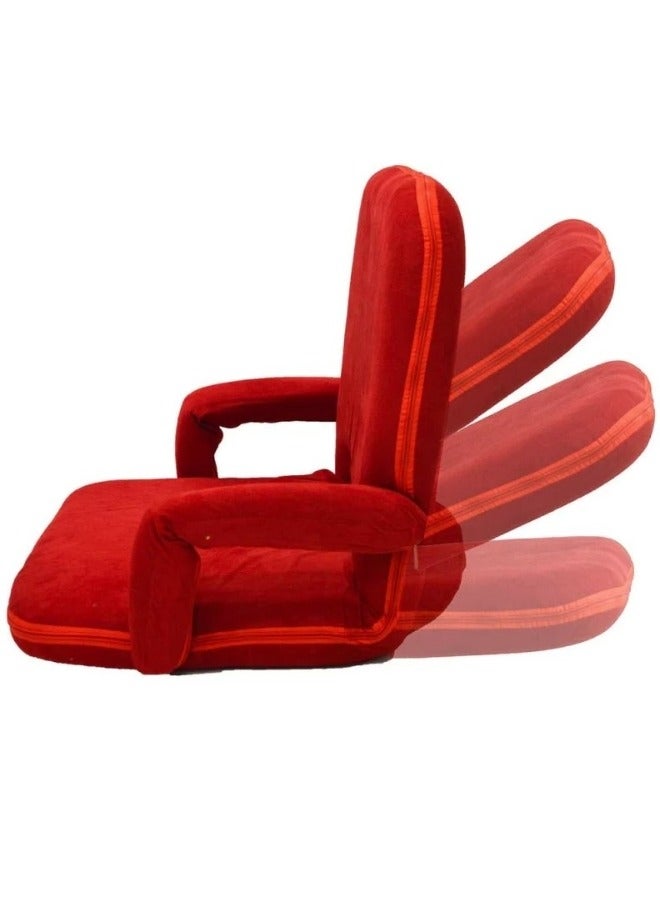 SMART HOME Padded, comfortable and soft to the touch foldable floor chair with armrest, picnic seat, sports chair, outdoor chair and garden chair - Image 2