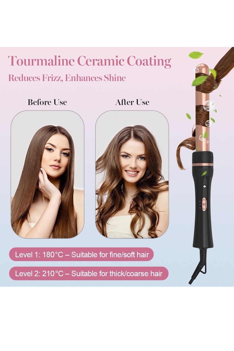Eesyy 5-in-1 Curling Wand Set (9-32mm) with 3-Barrel Curler – Fast Heat-Up PTC, Tourmaline Ceramic Coating, Anti-Frizz, Adjustable Temperature (180–210°C), Includes Heat-Resistant Glove & Clips  - Image 5