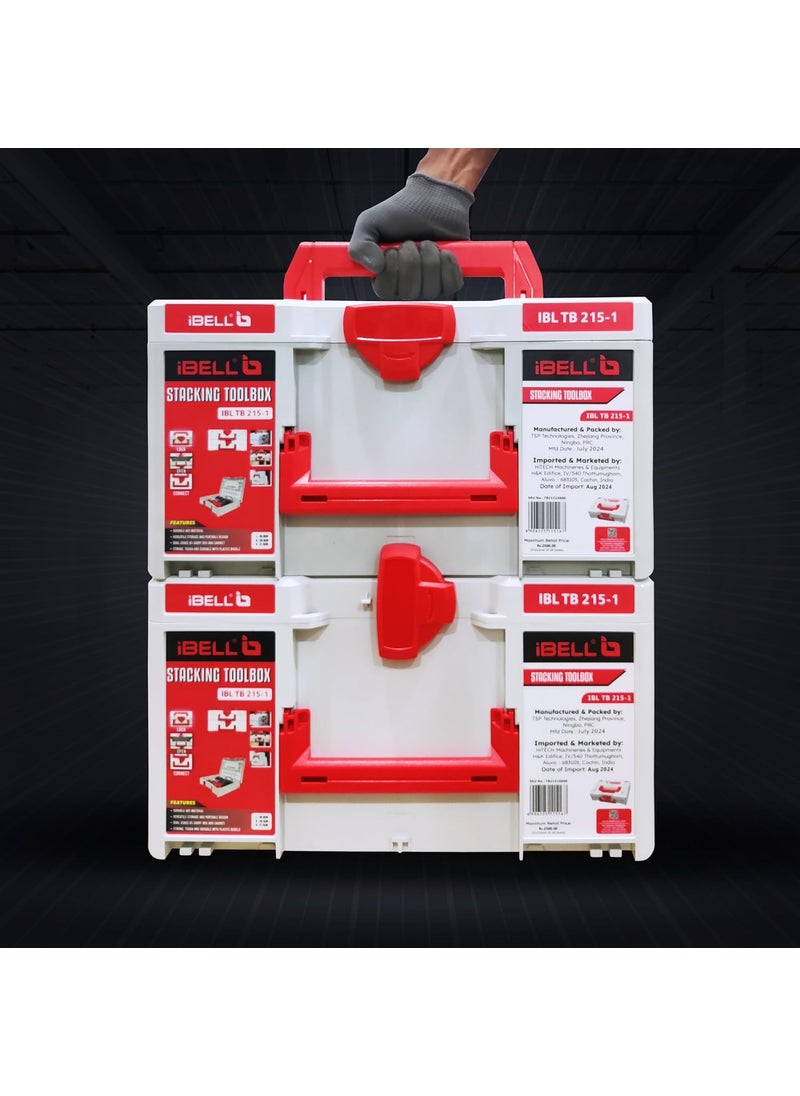 iBELL iBELL TB2151 Large Size Stackable Tool Storage Box Durable PCABS 50kg Load Capacity 39x30x215cm Pack of 2  - Image 4