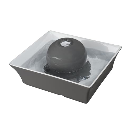 PetSafe Drinkwell Ceramic Pet Water Fountain - Quiet Automatic 70oz Dispenser for Cats & Dogs with Filters - Dishwasher Safe Square Design - Image 1