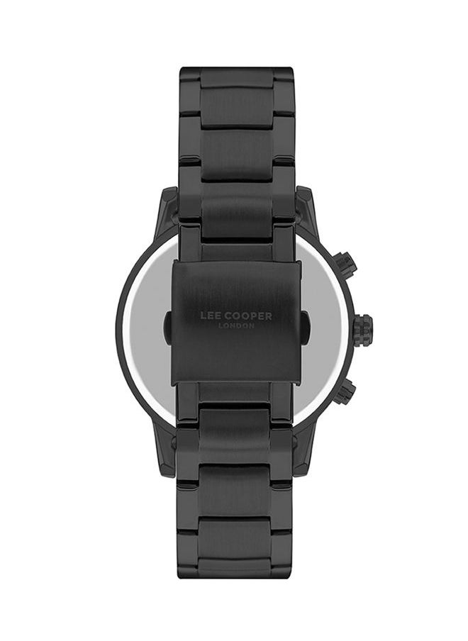 Men's Multi Function Metal Round Shape Black Dial Watch - LC07365.650 45 mm