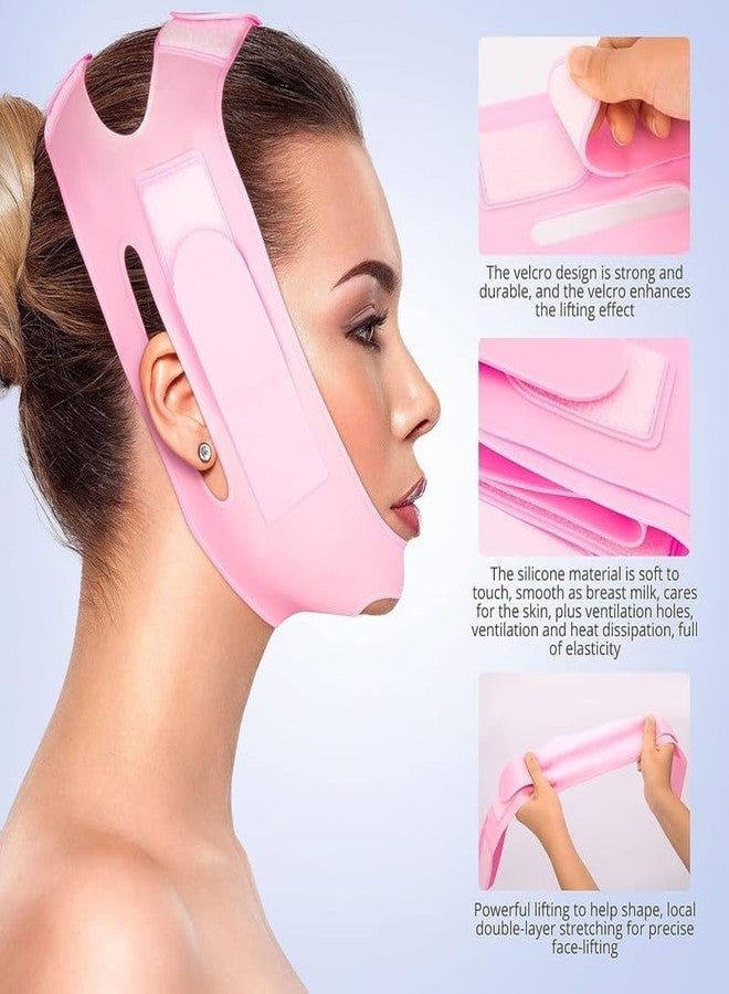 BUZZMEX Silicone V Face Mask For Face Lift | Facial Slimming Bandage For Chin & Cheek | Double Chin Reducer For Women & Men | Skin Tightening Belt For Slim Lift, 1 Count - Image 3
