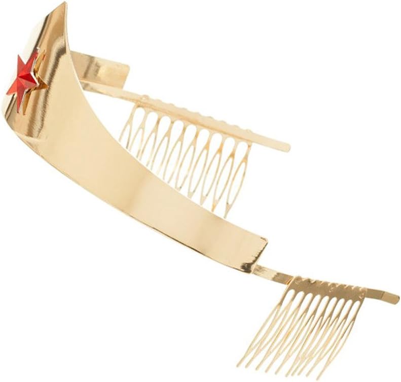 Bio World DC Comics Wonder Woman Golden Tiara with Red Gem Star - Image 4