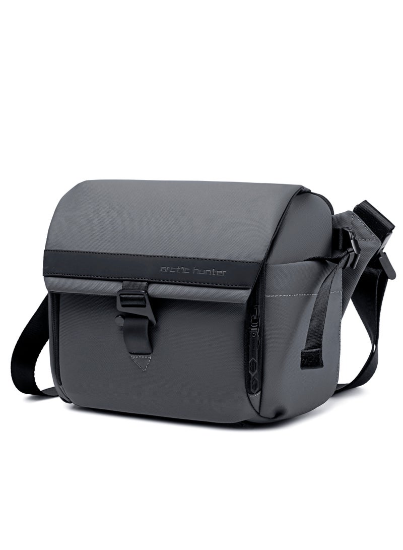 ARCTIC HUNTER Unisex Camera Bag Water Resistant Compact Camera Shoulder Bag with Tripod Holder for DSLR/SLR/Mirrorless Cameras K00576 Grey  - Image 1