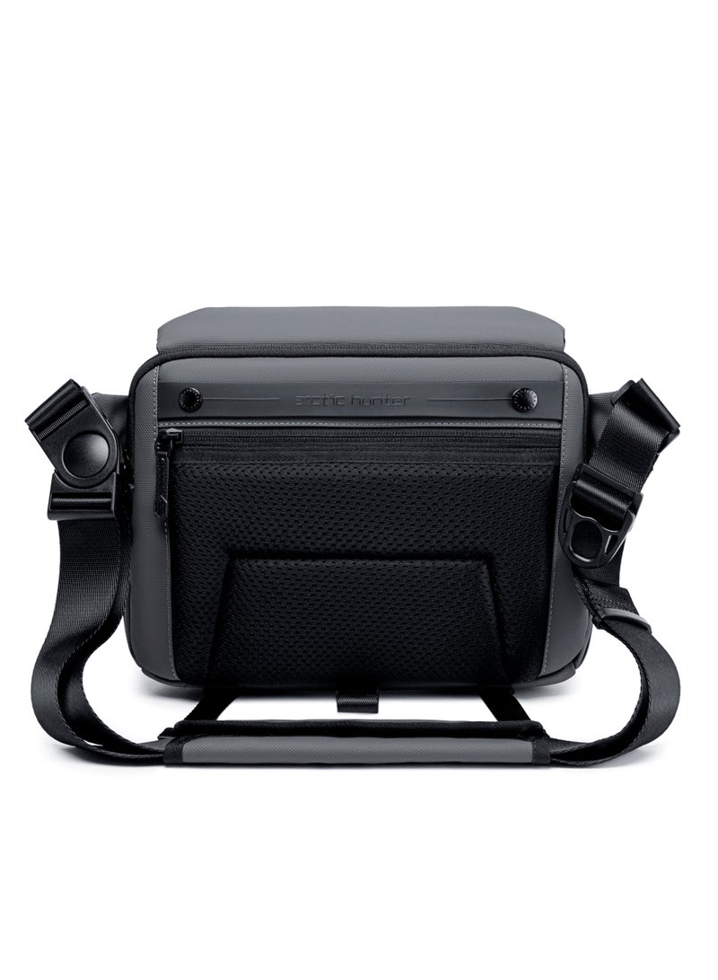ARCTIC HUNTER Unisex Camera Bag Water Resistant Compact Camera Shoulder Bag with Tripod Holder for DSLR/SLR/Mirrorless Cameras K00576 Grey  - Image 4