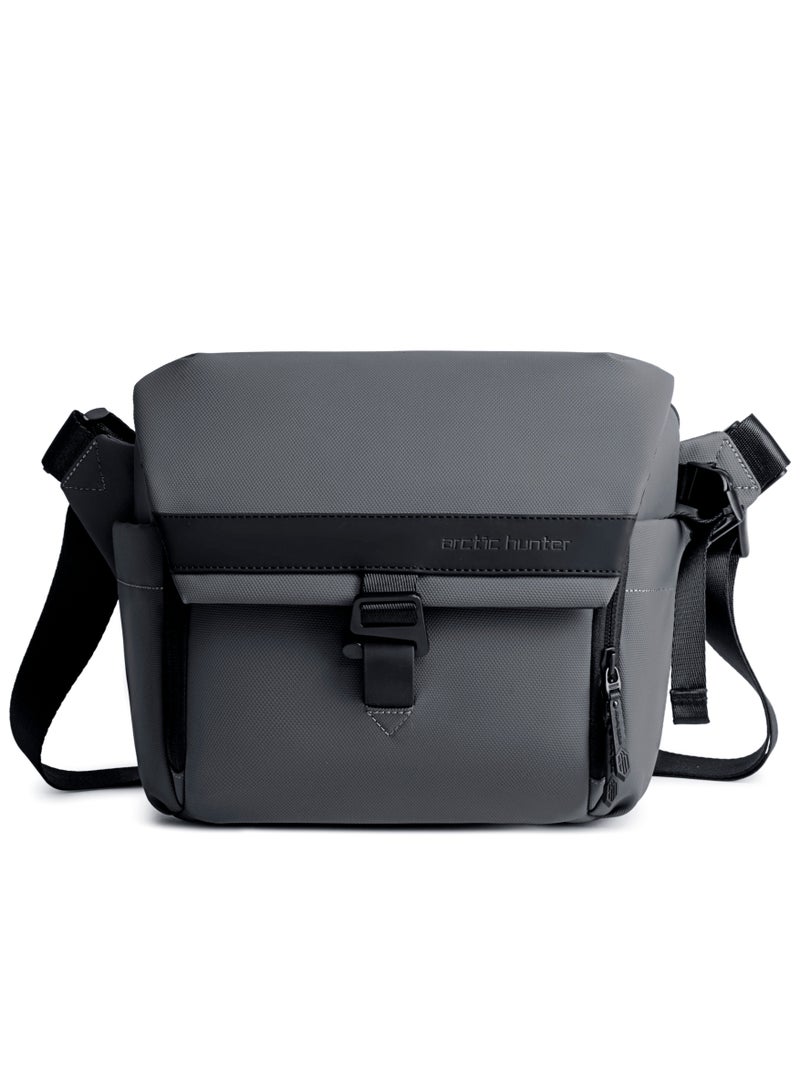 ARCTIC HUNTER Unisex Camera Bag Water Resistant Compact Camera Shoulder Bag with Tripod Holder for DSLR/SLR/Mirrorless Cameras K00576 Grey  - Image 3
