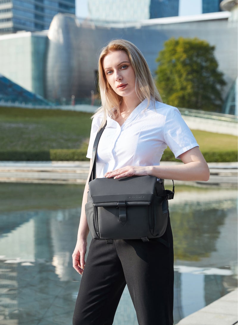 ARCTIC HUNTER Unisex Camera Bag Water Resistant Compact Camera Shoulder Bag with Tripod Holder for DSLR/SLR/Mirrorless Cameras K00576 Grey  - Image 5