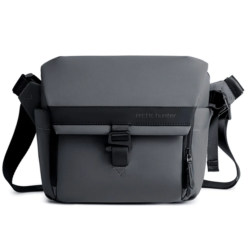 Arctic Hunter  Unisex Camera Bag Water Resistant Compact Camera Shoulder Bag with Tripod Holder for DSLR/SLR/Mirrorless Cameras, K00576, Grey  | Best Price UAE