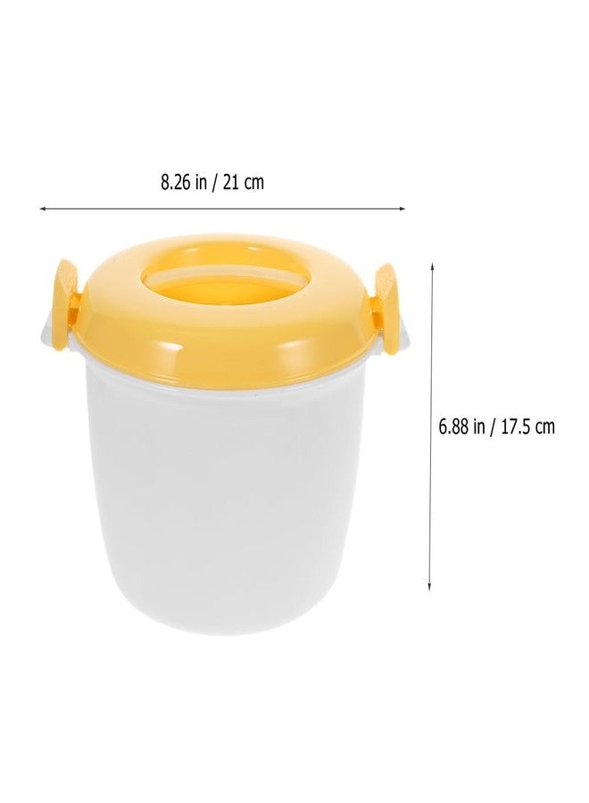PRETYZOOM 1set Microwave Rice Cooker Multifunctional Food Container for and Steaming for Home Office and Dorm Use Lightweight Convenient Design with Spoon - Image 2
