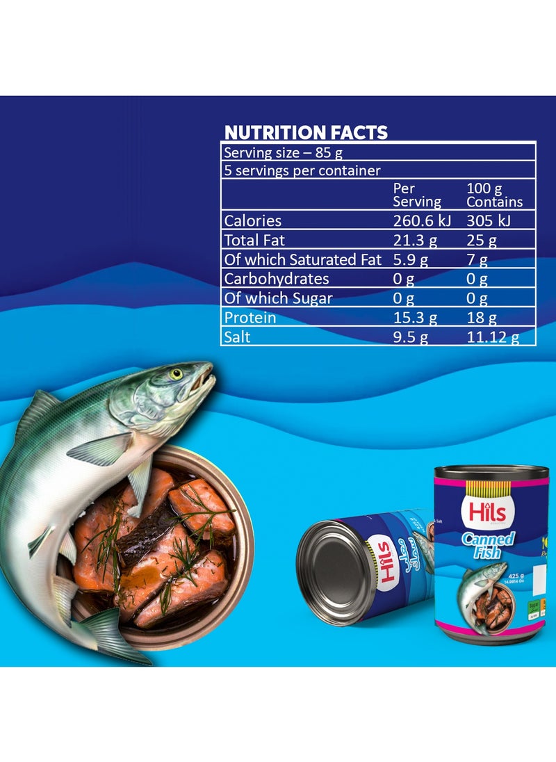 HILS - Canned Fish, No Preservatives, Manufactured in Sri Lanka, 425 Grams - Image 1