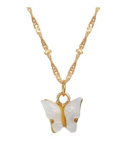 Unique women necklace with butterfly design distinctive women accessory gold color