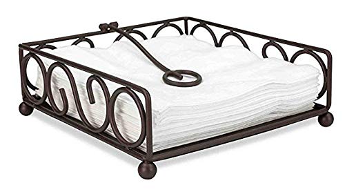Craftland Metal Napkin Stand Tissue Paper Towel Holder for Dining Table Décor Napkin Holder Dispenser for Kitchen Restaurant Hotel Office,Home Table Décor Item (Ring Tissue) - Image 1