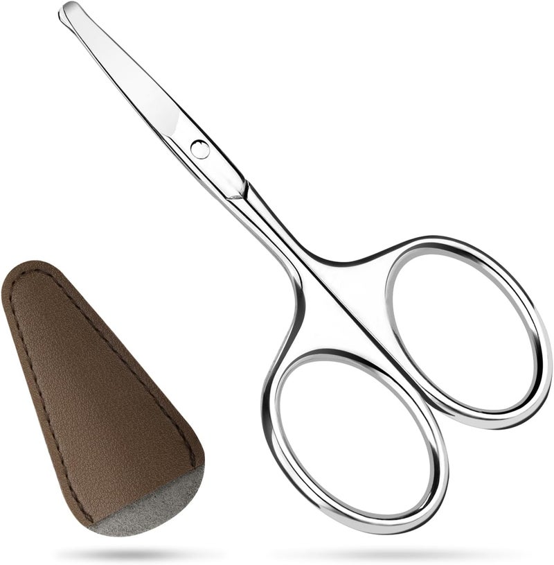 Hdama Nose Hair Scissors, Small Sicssors for Men and Women, Facial & Ear Care, Eyebrow Trimming, Mustache, Safety Blunt Tip Beard - Image 1