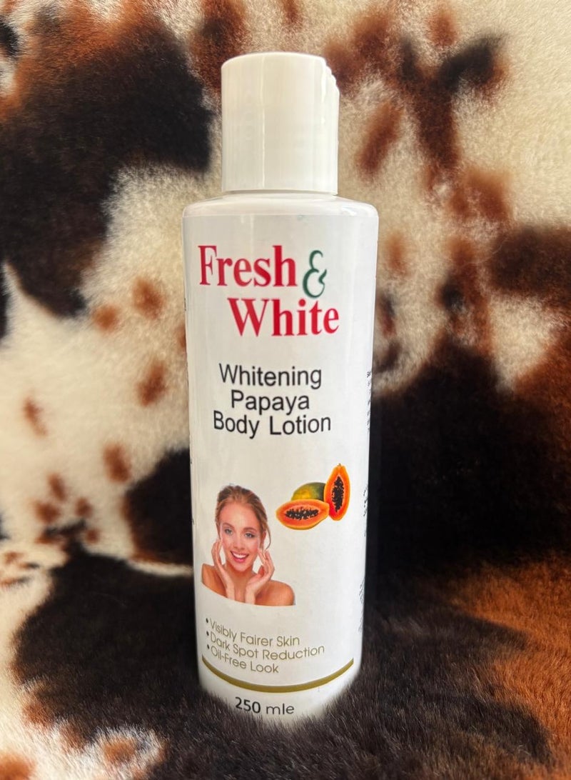 Fresh & white whitening papaya body lotion 250ml - Image 1