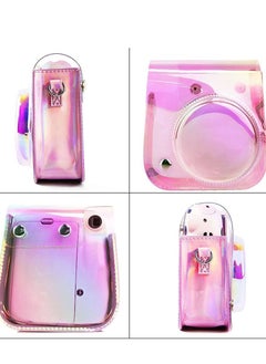 Y&D Instant Camera Case Compatible with for Instax Mini 11/9/8, PU Leather Bag Adjustable Shoulder Strap, Illusion-colour (Transparent Illusion), transparent illusion, Pack Strap  - Image 4