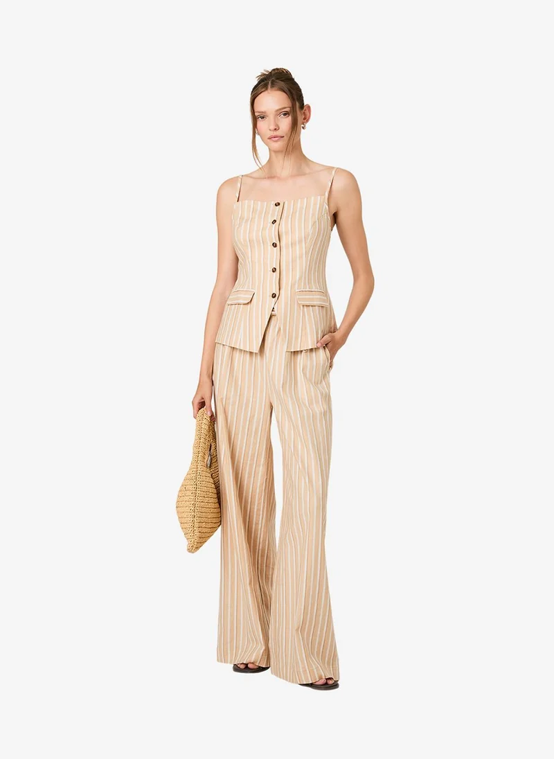 French Connection  Women's Sandlot Stripe Aspen Linen Tailored Top for Women | Best Price UAE