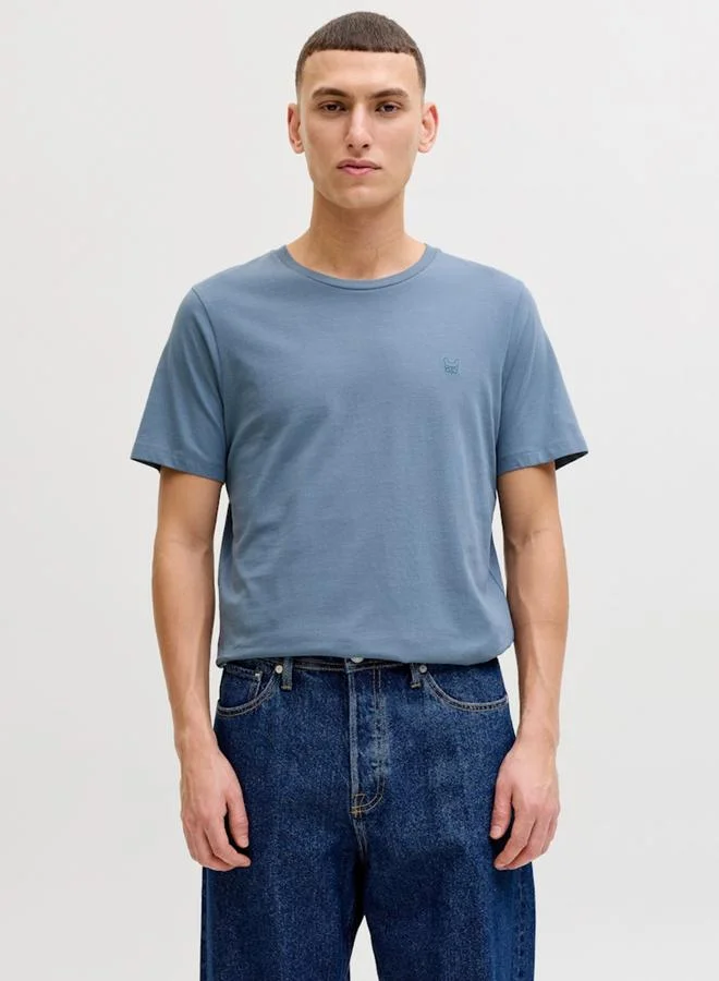 JACK & JONES Blue Crew Neck Regular Fit T-Shirt