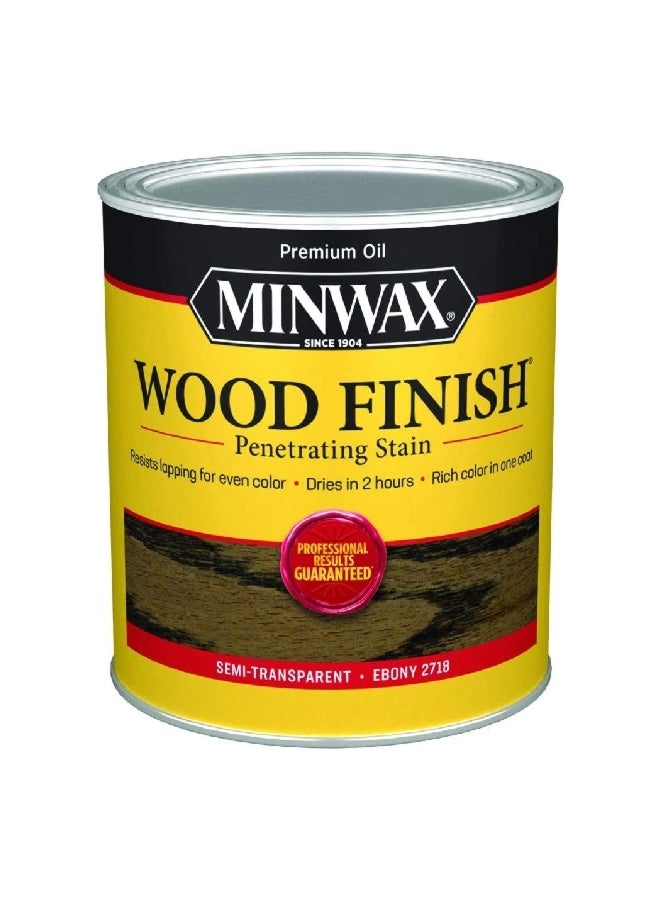 Minwax Wood Finish Oil-Based Quick Drying Penetrating Stain Ebony 1qt 70013444 - Image 1