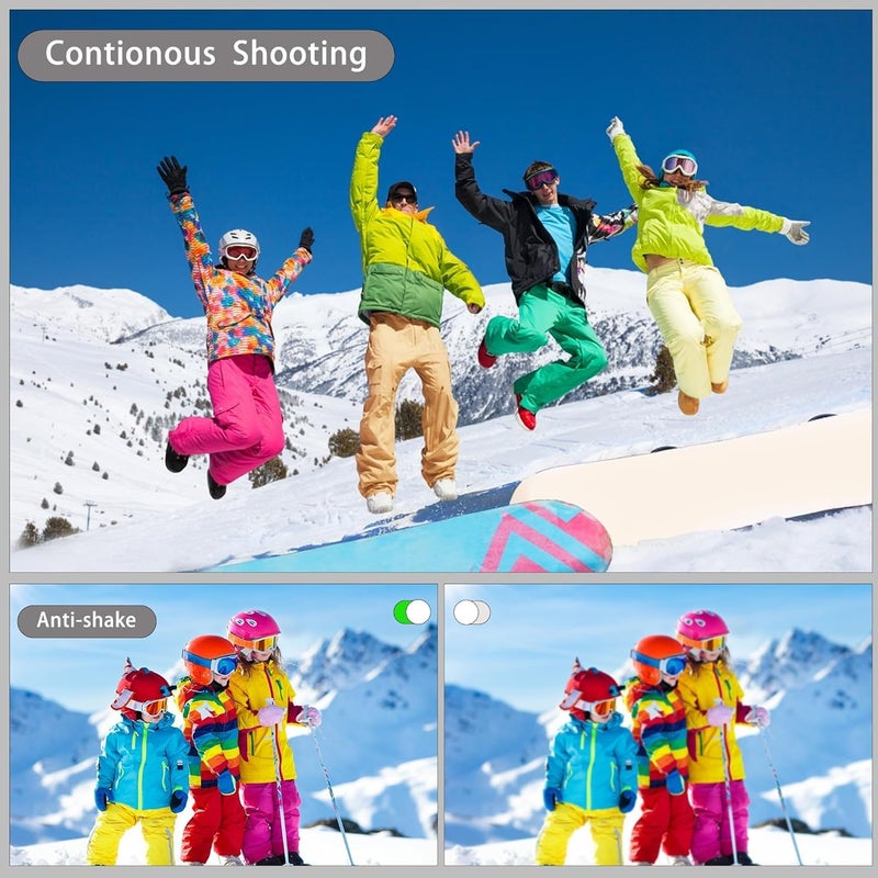 Divine كاميرا رقمية، كاميرات 4K Ultra HD للتصوير الفوتوغرافي، كاميرا رقمية بنقطة وإطلاق مع 56 ميجابكسل تركيز تلقائي 20X زوم مضاد للاهتزاز، كاميرا فيديو (DDC-90) - Image 4