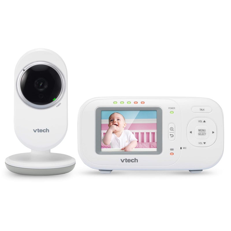 VTech VM320 2.4 Inch Digital Video Full-Color Baby Monitor with Automatic Night Vision, White - Image 1