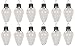 Creative Hobbies Ã‚Â® Clear Plastic Bulb Shape Christmas Ornaments 100mm (4 Inch) Pack of 12 - Image 2