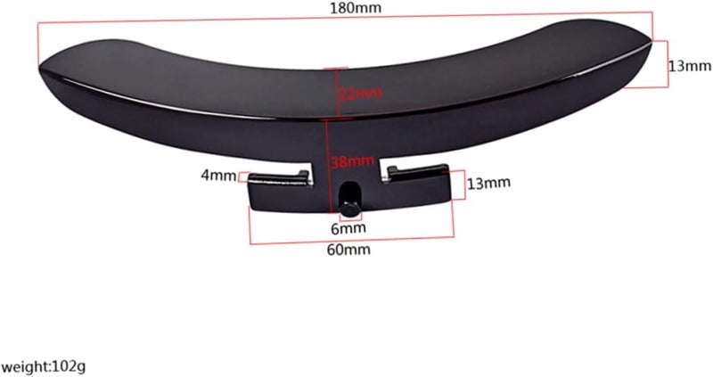 Zinc Alloy Banjo Armrest Mirror Finish Single Leg Design for Vintage Banjos Black Protector Accessory for Comfortable Playing - Image 5