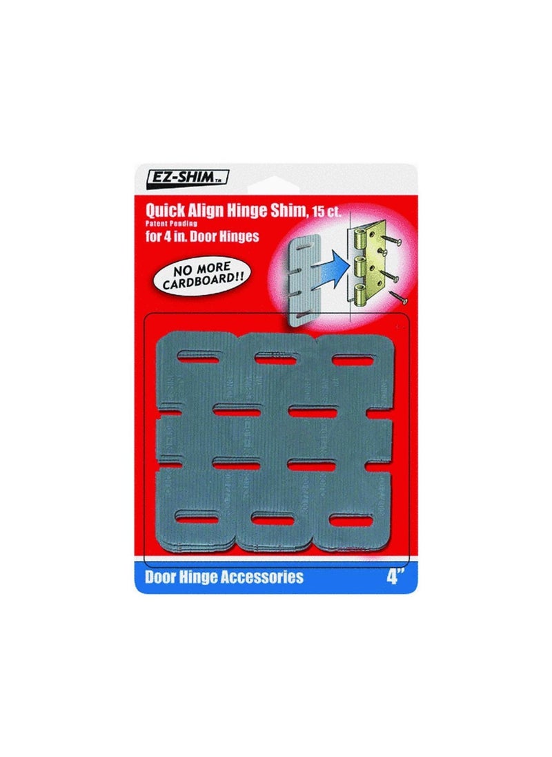 E-Z Shim E-Z Shim 4" EZ HS400BP Hinge Shim (15 Pack), 15 Count 