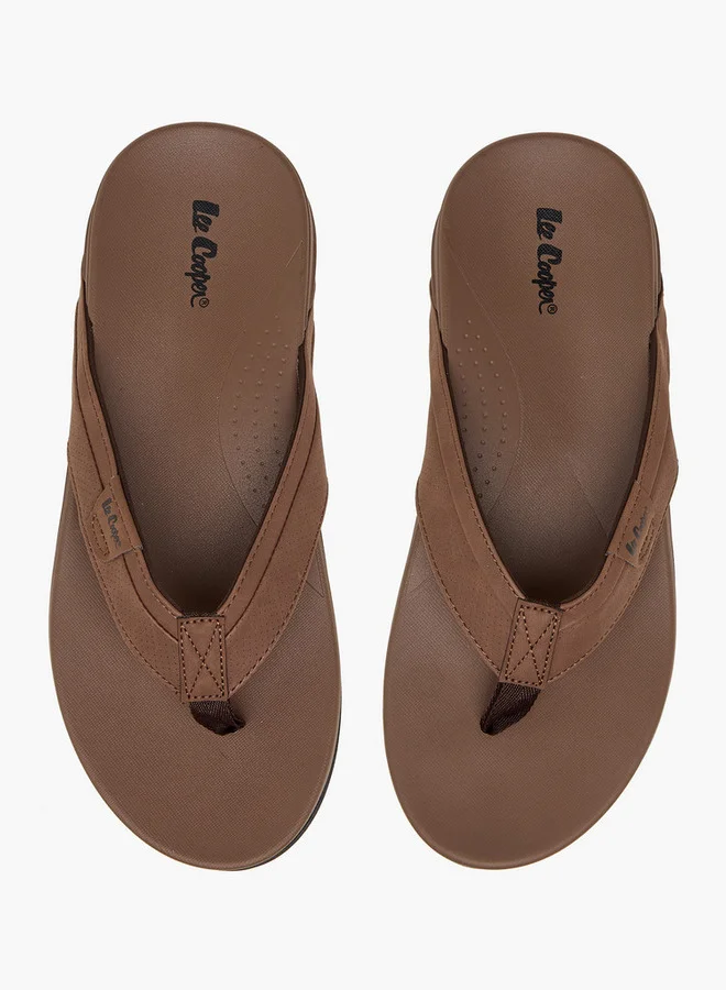 لي كوبر Men's Logo Detail Thong Slippers