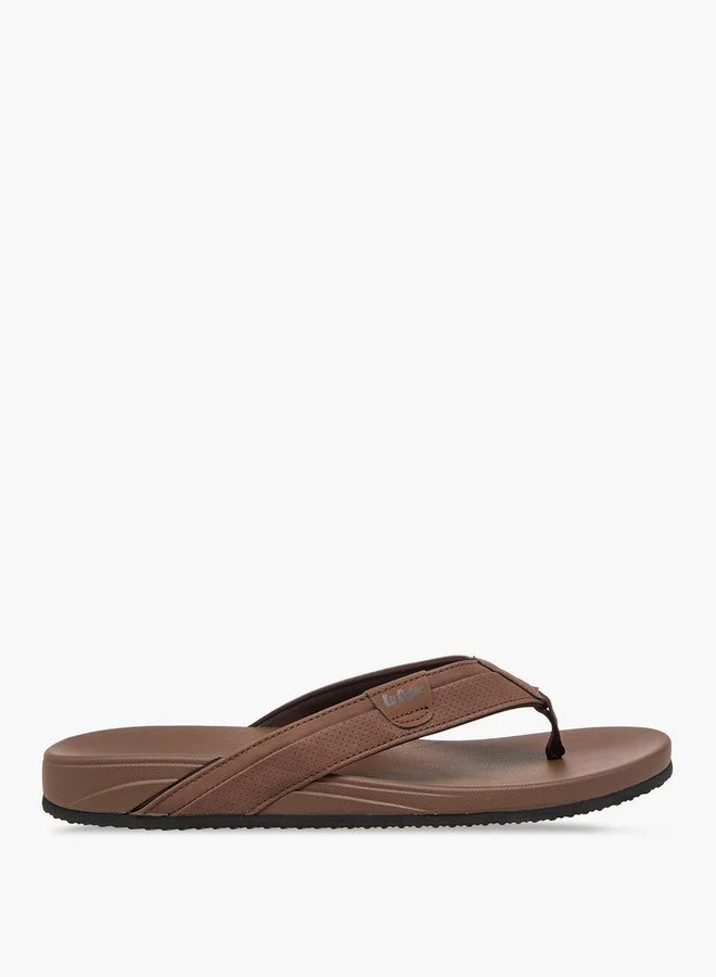 لي كوبر Men's Logo Detail Thong Slippers