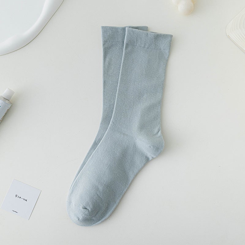 Socks Women'S Multi-Color Ins Trendy Japanese Loose Mouth Confinement Socks Seamless Pure White Pile Socks - Image 1