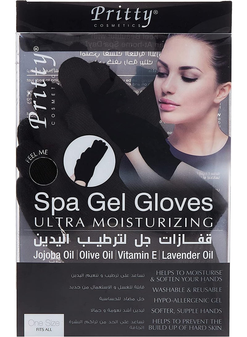 Pritty Black Spa Gel Hand Gloves Black - Image 1