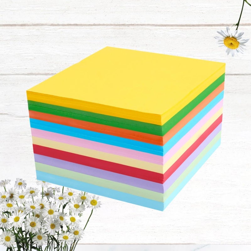 Uonlytech 1000pcs Origami Paper Double-Sided Square Papers Vivid Colors for DIY Crafting Color Recognition Party Decoration School Art Projects - Image 5