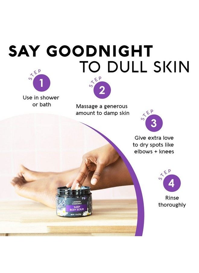 Nature's Beauty Lavender Chamomile Sleep Body Scrub MultiPack  Gently Exfoliate Moisturize & Sooth Combination To Dry Skin Made WCoconut Jojoba  Moringa Seed Oils 11.3 Oz 2 Pack  - Image 4