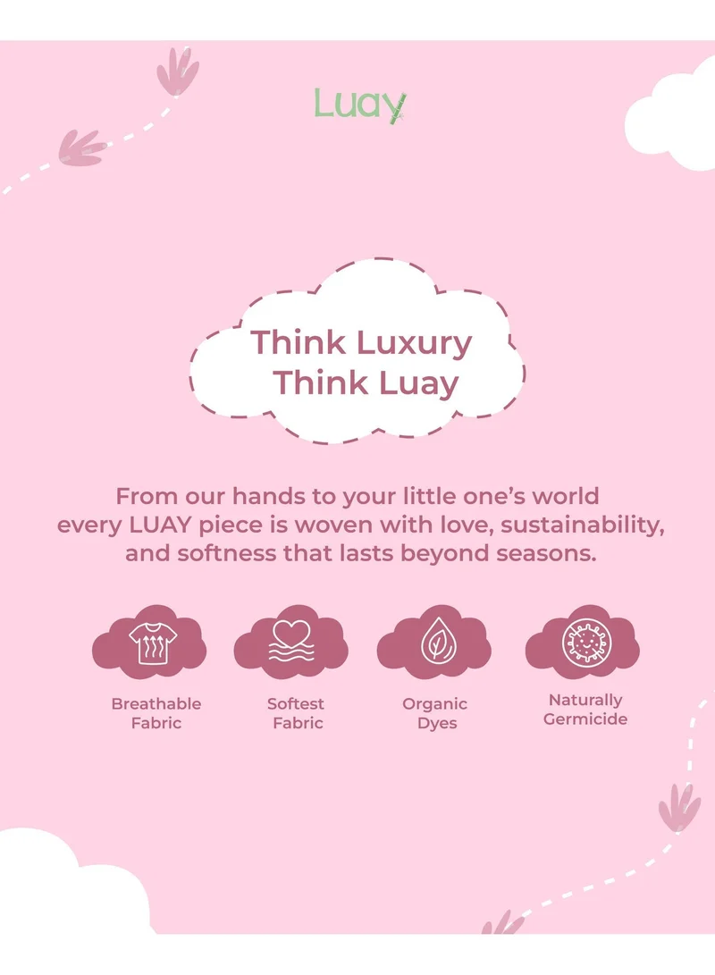 Luay  Luay® 100%  Cotton Cherry Printed Co-ord Set | Ultra-Soft Stylish & Classy Oufits | Full-Sleeve T-Shirt & Comfy Pants - Blush Pink for Women | Best Price UAE