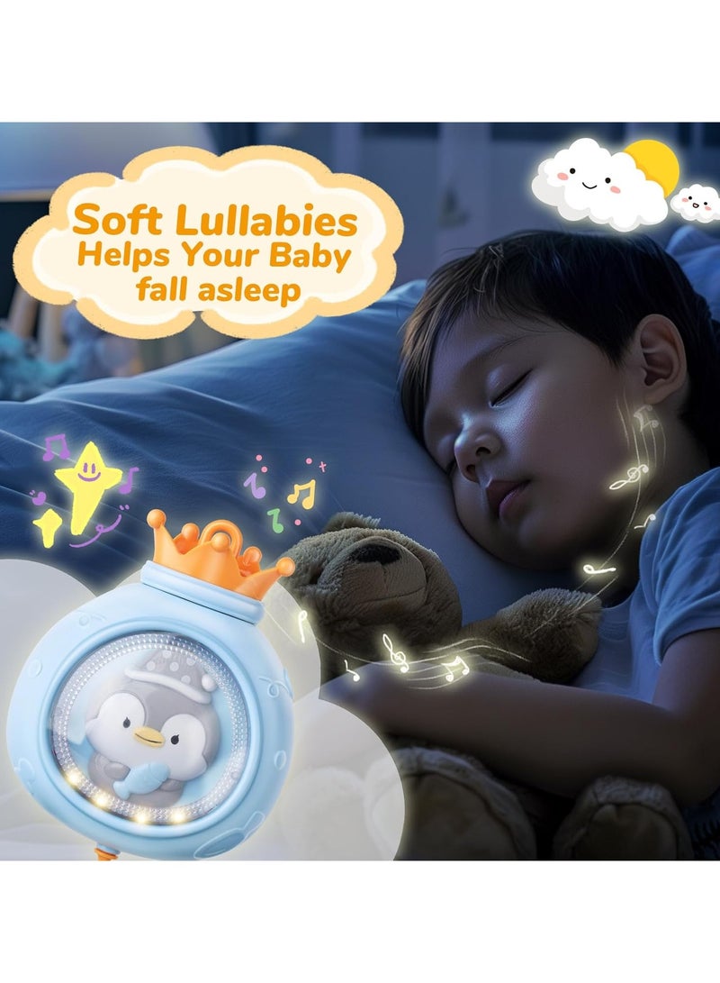 عام مهد متنقل مع موسيقى وإضاءة، هاتف محمول للمهد، حامل متنقل لمساحة حضانة الأطفال، مناسب للفتيات والفتيان. يتضمن تغليف مهد أطفال وملحقات مشبك ألعاب، تعليق موسيقي للعب الأطفال في المهد. - Image 2