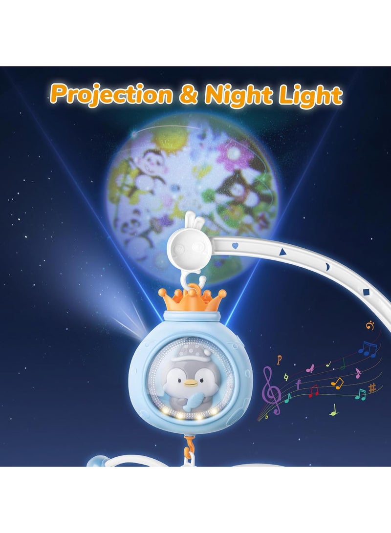 عام مهد متنقل مع موسيقى وإضاءة، هاتف محمول للمهد، حامل متنقل لمساحة حضانة الأطفال، مناسب للفتيات والفتيان. يتضمن تغليف مهد أطفال وملحقات مشبك ألعاب، تعليق موسيقي للعب الأطفال في المهد. - Image 3