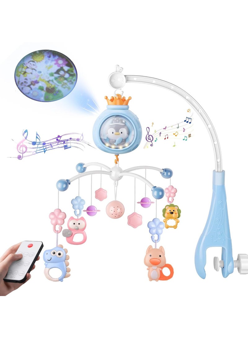 عام مهد متنقل مع موسيقى وإضاءة، هاتف محمول للمهد، حامل متنقل لمساحة حضانة الأطفال، مناسب للفتيات والفتيان. يتضمن تغليف مهد أطفال وملحقات مشبك ألعاب، تعليق موسيقي للعب الأطفال في المهد. - Image 1