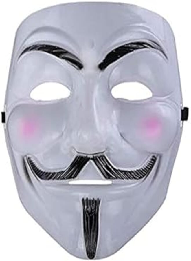 OR White Vendetta mask Vendetta V face mask Fancy dress party mask.DP037