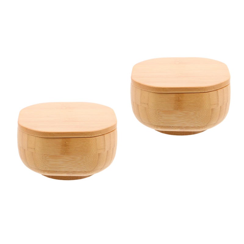 2pcs Spice Salt Container: Seasoning Box With Lid - Condiments Jar Tea Leaves Canister For Pepper And Seasoning - Image 1