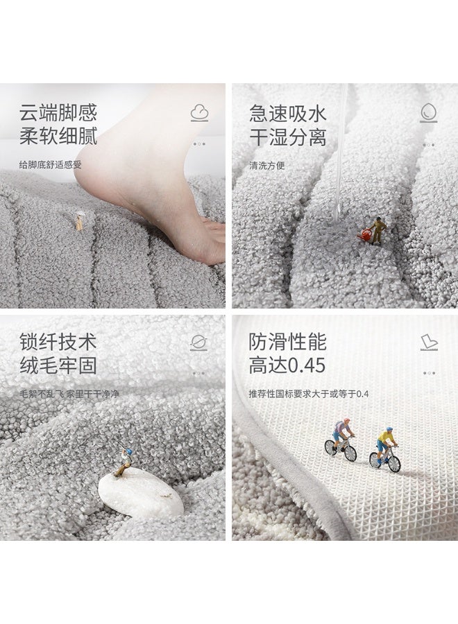 skjvxt Bathroom floor mats strong water absorption quick drying anti-fall non-slip mats - Image 2