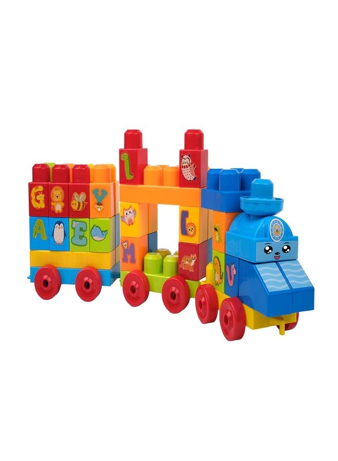 STJOYOPY Big Building Blocks Train (56 Pieces) Educational Toys for Boys Girls Toddler Age 3,4,5,6+ - Image 3