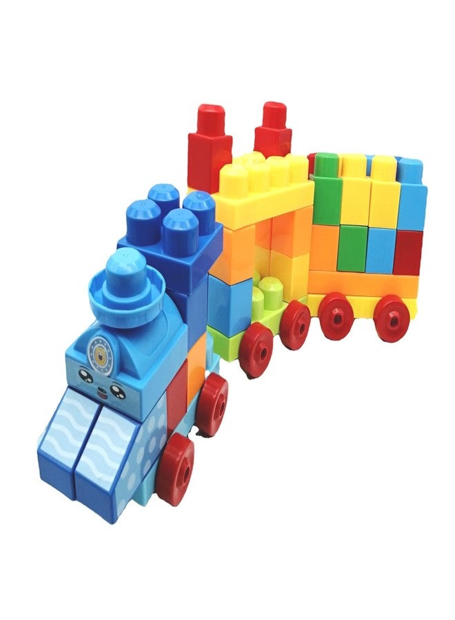 STJOYOPY Big Building Blocks Train (56 Pieces) Educational Toys for Boys Girls Toddler Age 3,4,5,6+ - Image 2