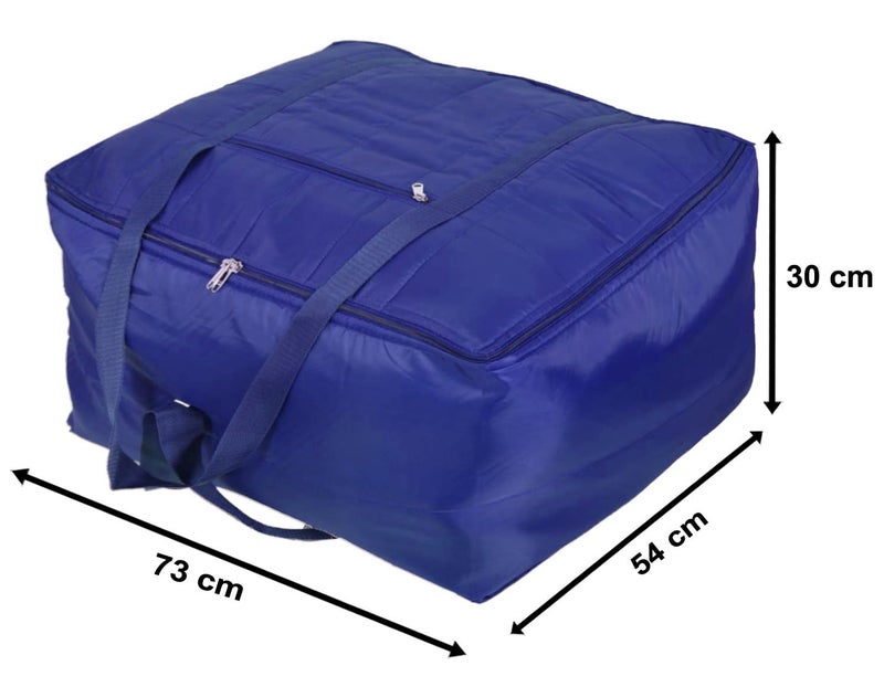 AARON INC® Parachute Jumbo Underbed Bag Clothes Storage Bag with Zipper Closure and Handle Moisture Proof Multi-purpose Toys, Blanket, Cloth Bag, Rectangular (Blue, Pack of 1) - Image 5