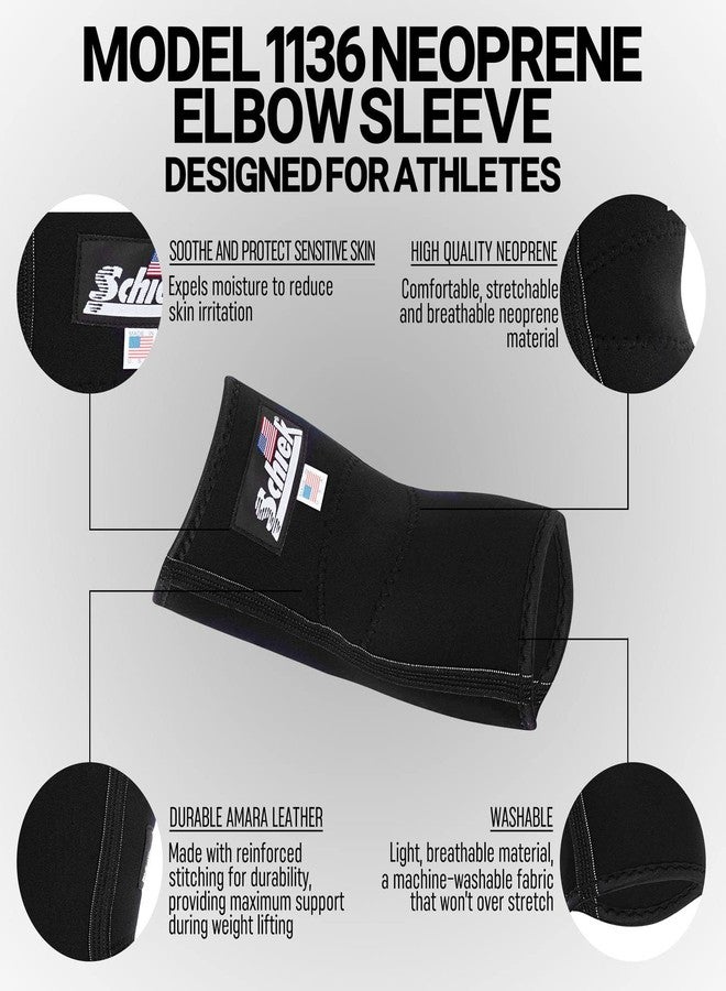 Schiek Sports Model 1136 Neoprene Elbow Sleeve - High Performance Elbow Brace for Weight Lifting Support - Image 3