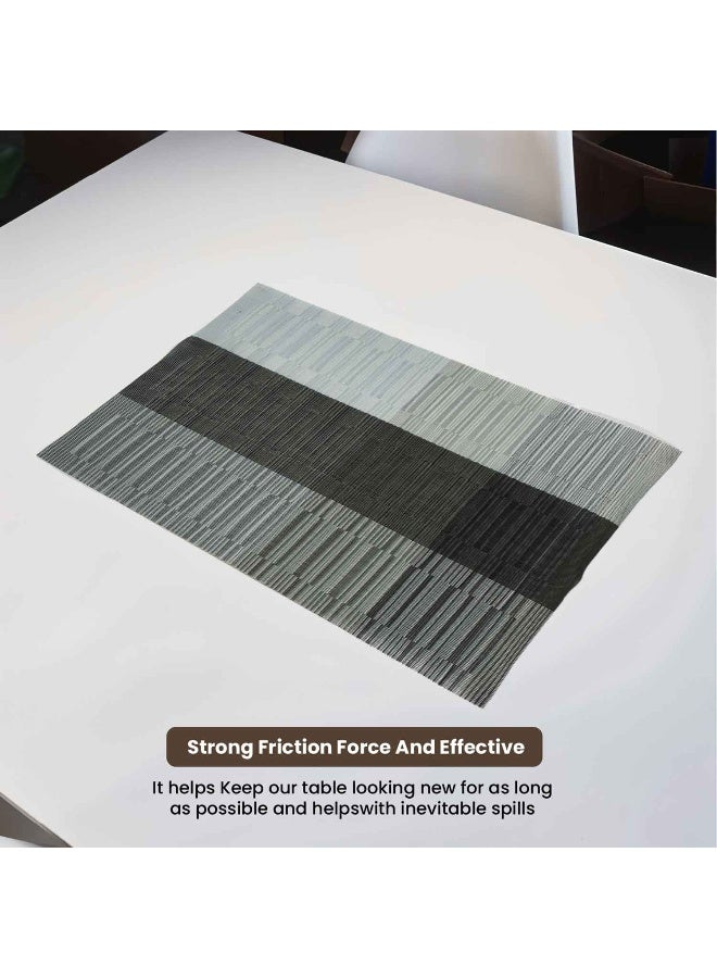 Rest Set Of 6 Heat Resistant Place Mats Washable PVC Table Mats  - Image 3