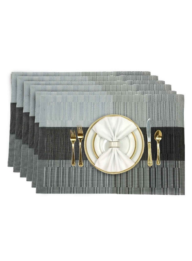Rest Set Of 6 Heat Resistant Place Mats Washable PVC Table Mats  - Image 5