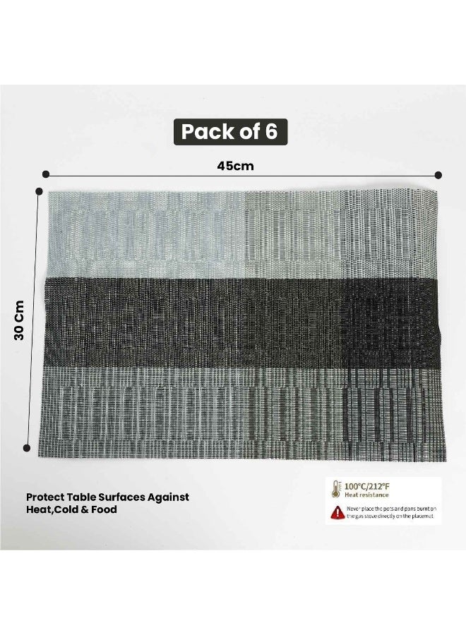 Rest Set Of 6 Heat Resistant Place Mats Washable PVC Table Mats  - Image 4